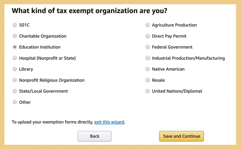 Amazon Tax Exempt Questions